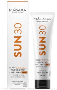 Mádara SUN 30 Plant Stem Cell Antioxidant Sunscreen - protectores solares minerales