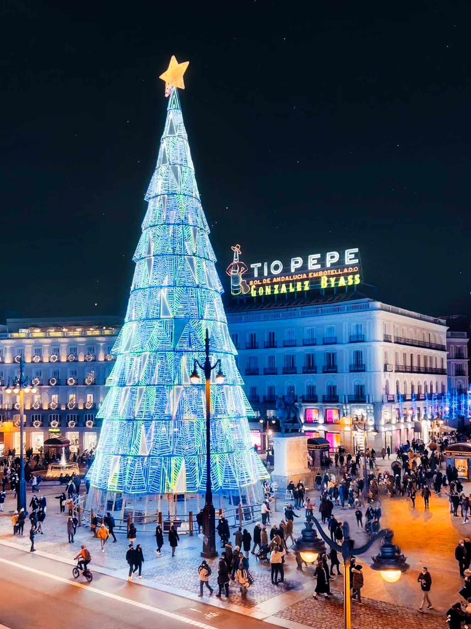 Puerta del Sol de Madrid en Nochevieja
